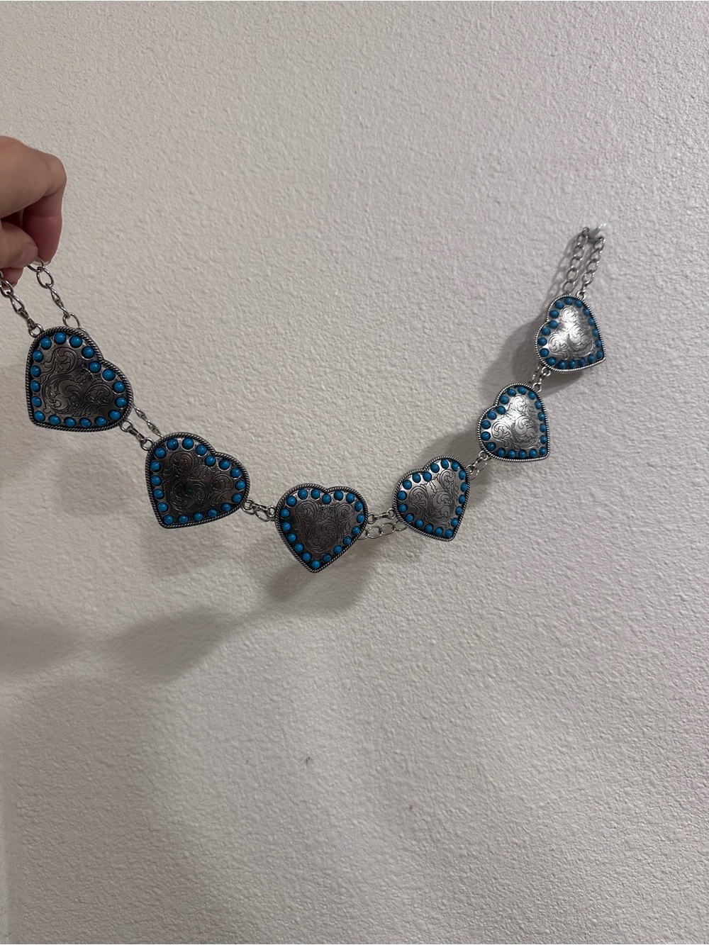 Silver Heart Chain Belt Fairycore Cottagecore Y2K